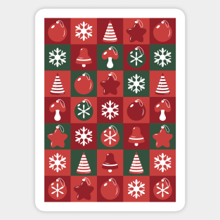 Festive pattern with Christmas ornaments Sticker